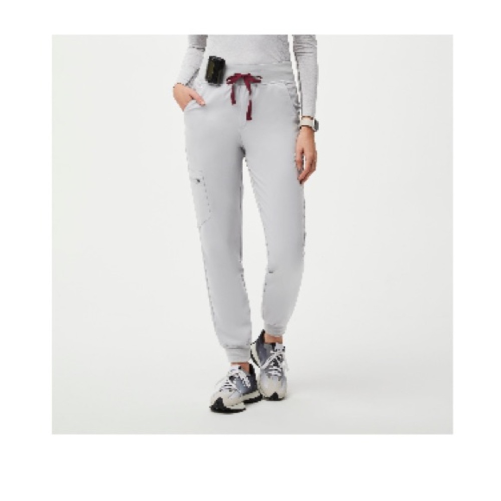 Figs Cement High Waisted Jogger Scrub Pants (XS)